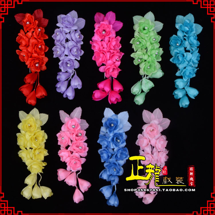 银川鬓花头饰小花头花 真丝绢花