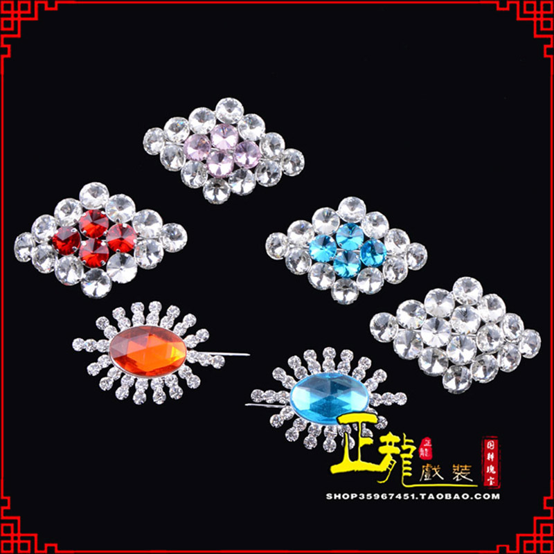 银川花旦青衣小姐水钻领花胸花胸针 领扣